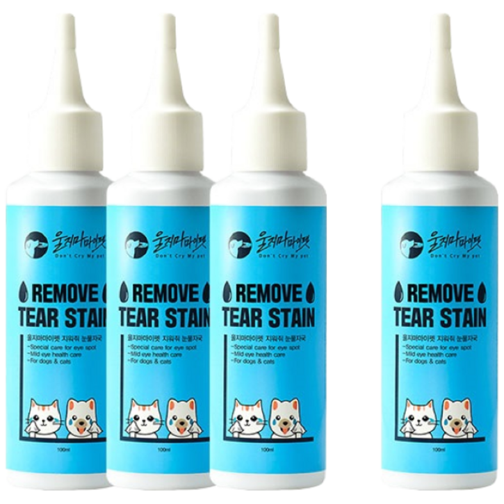 울지마마이펫 눈물자국+냄새끝! 지워줘눈물자국 3+1 / 강아지눈물자국 고양이눈물자국 강아지눈꼽 고양이눈꼽 강아지눈물 고양이눈물, 4개