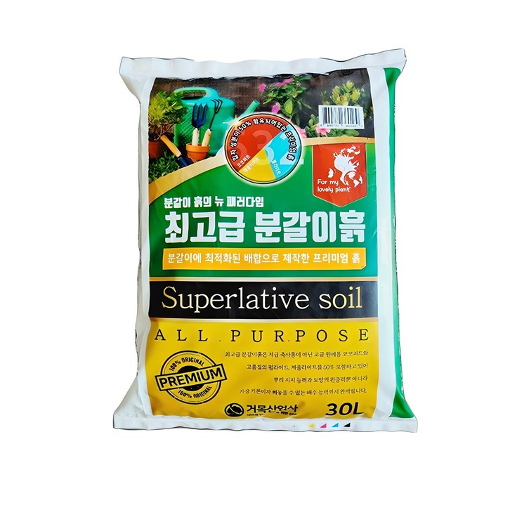 거목산업사 분갈이 흙 원예범용 끝판왕 배양토, 1개, 30L 거목산업사 분갈이 흙 원예범용 끝판왕 배양토, 1개, 30L
