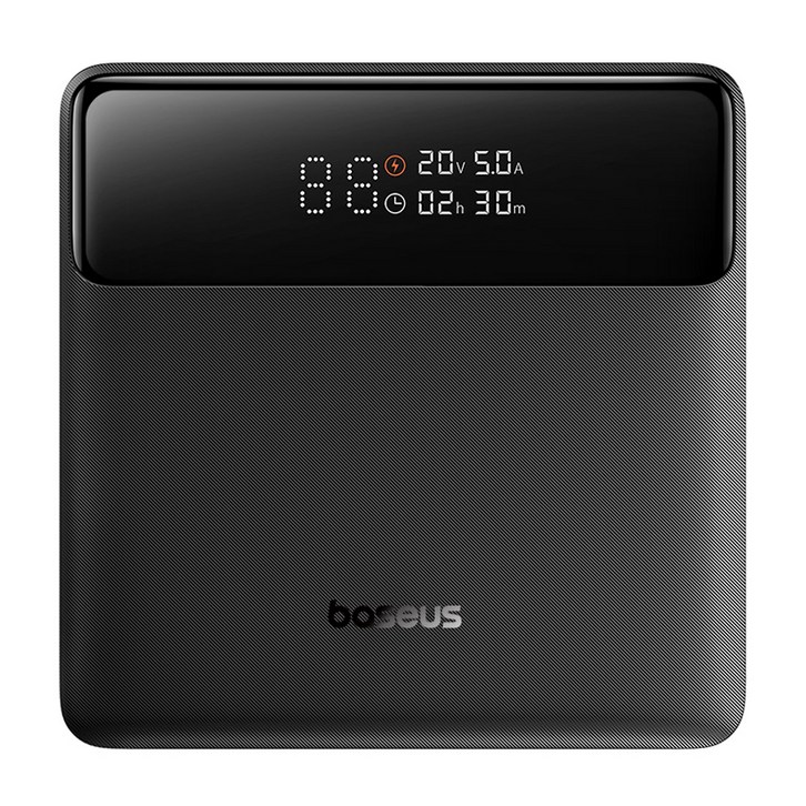 블레이드 H1 100W HD 슬림 노트북 고출력 LED 디스플레이 보조배터리 20000mAh C타입 + C to C 100W 초고속충전 케이블 50cm, 블랙