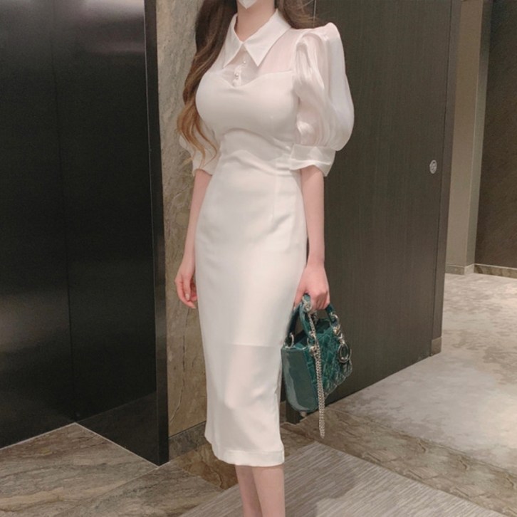 비비에모 볼륨 샤이니 슬림핏 원피스 00721 비비에모 볼륨 샤이니 슬림핏 원피스 00721