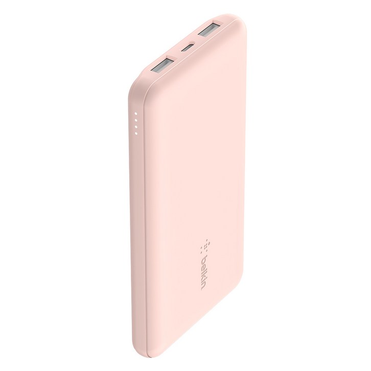 벨킨 부스트업 15W 고속 충전 보조배터리 3포트 10000mAh, BPB011btRG, 로즈골드