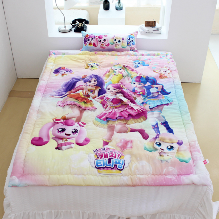 코알라컴퍼니 새콤달콤 캐치티니핑 도톰한 국내생산 사계절 싱글 차렵이불150x200cm