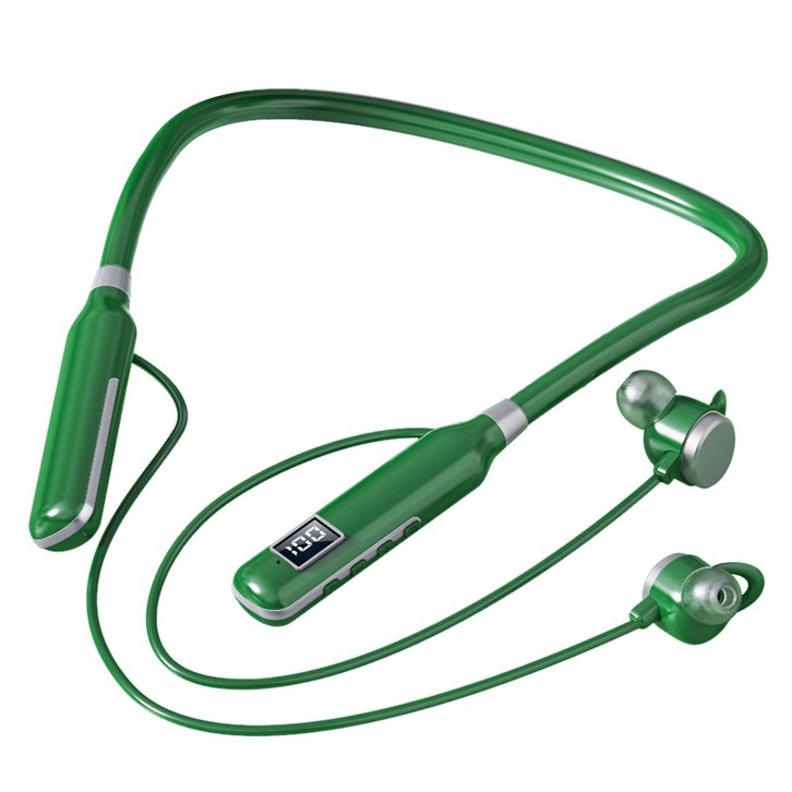 Fowod 넥밴드형 블루투스 이어폰, 녹색