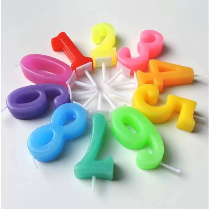 컬러 숫자초 09번 세트 pvc 포장