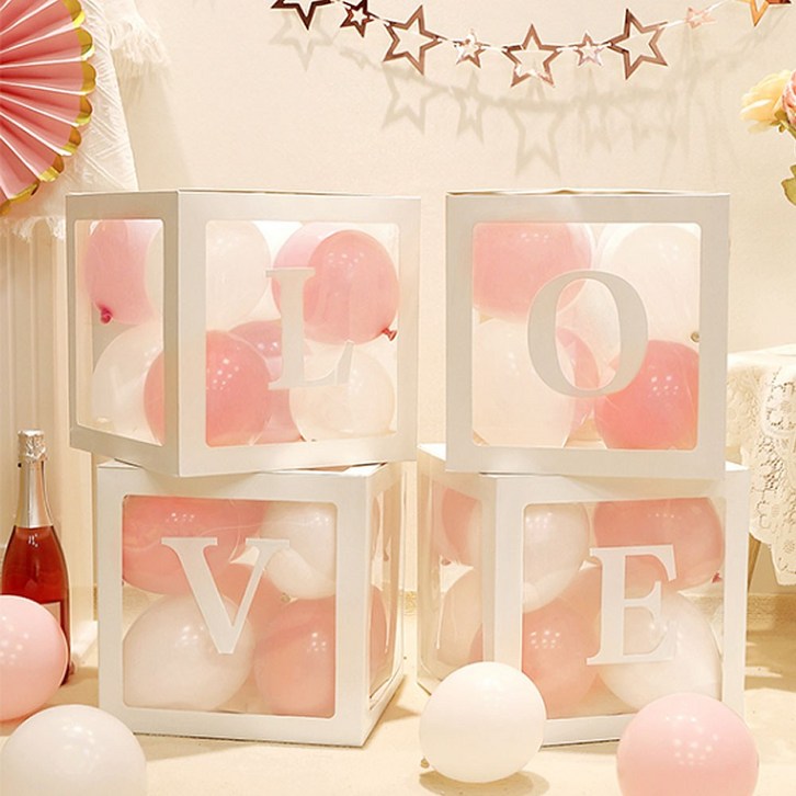 메세지 벌룬박스 파티 레터링 풍선 상자 생일 기념일