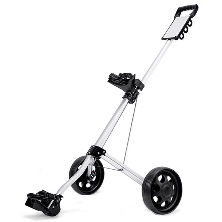 플루스 접이식 골프백 캐리어 거치대 핸드카트 트롤리, 1개