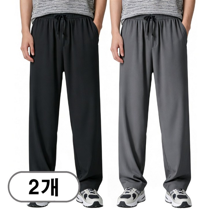 웨이차차 11 여름 남성 냉감바지 스판 시원한 아이스 일자 롱 팬츠