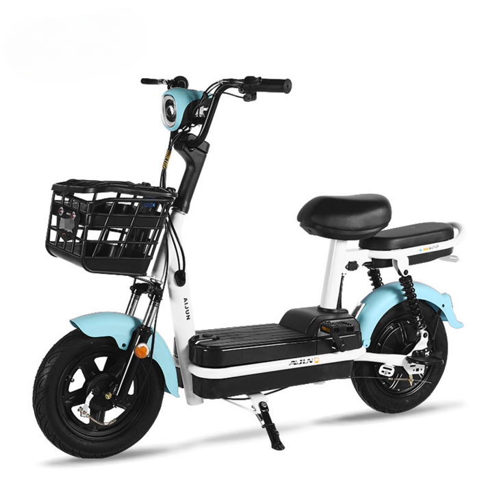 전기바이크 전기 자전거 배달 가성비 mtb 2인용 출퇴근, 파란색