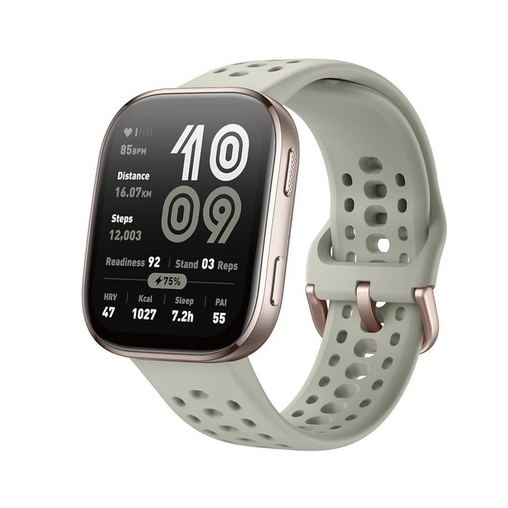 어메이즈핏 Amazfit Bip 6 스마트 워치 46mm, 14일 배터리, 1.9인치 AMOLED 디스플레이, GPS 및 무료 지도, AI, 블루투스 통화 문자, 건강, 피트니, 어메이즈핏 스톤, 1개