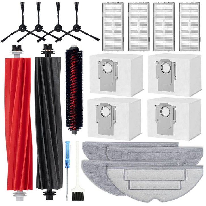 로보락 S8 Pro Ultra 소모품 메인 브러쉬 필터 더스트 백 물걸레 호환 21PCS, RBRKS8 Pro UltraSET21, 1개