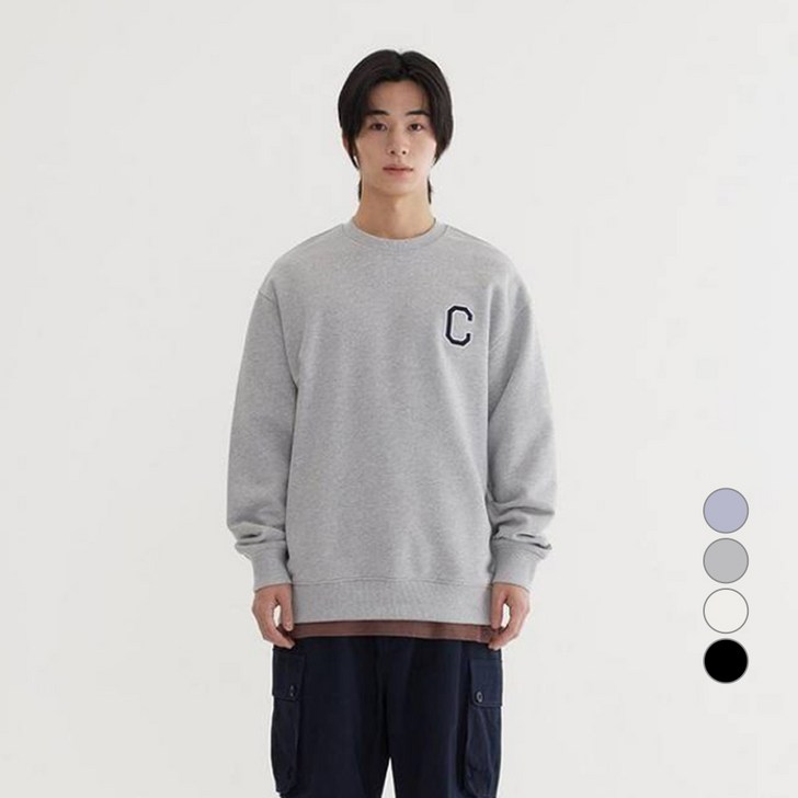 커버낫 남녀공용 C 로고 맨투맨