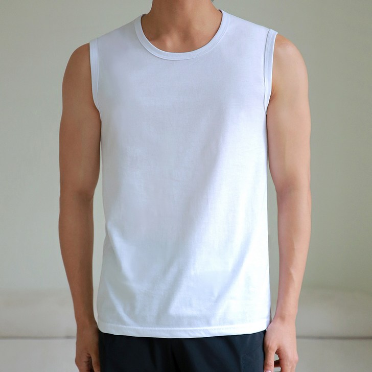 코튼 슬리브리스 머슬핏 빅사이즈 2장세트 L9XL