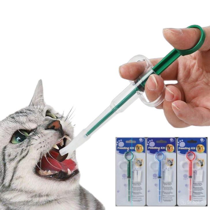 슈프렌 반려동물 알약 물약 주사기형 투약기 필건 디스펜서, 3세트, 15ml