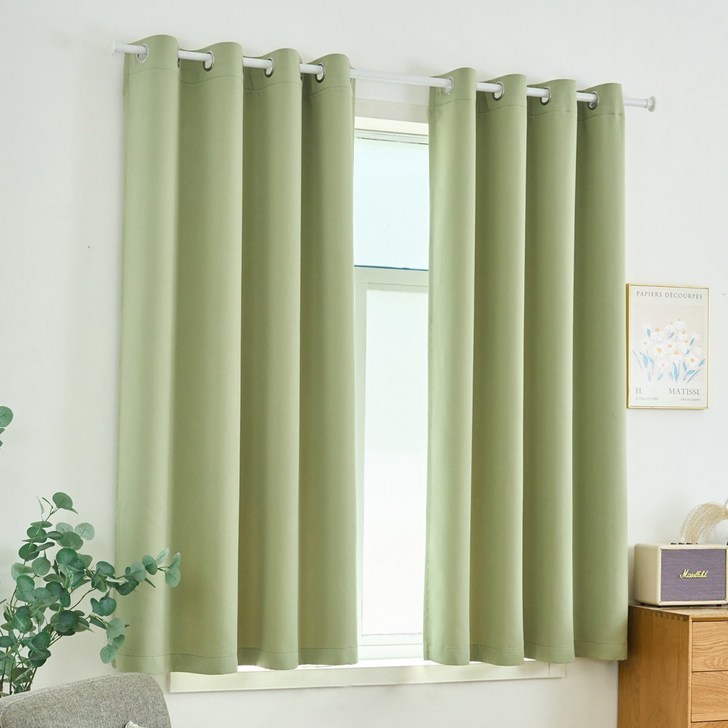 커튼콜 최신상 루시덴 암막커튼 2p창문 긴창용 아일렛커튼작은창 안방커튼