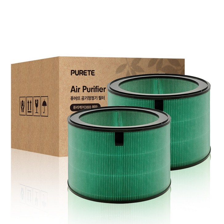 퓨어뜨 LG 엘지 공기청정기 필터 퓨리케어 360 호환용, 2개, 퓨리케어 360슈퍼