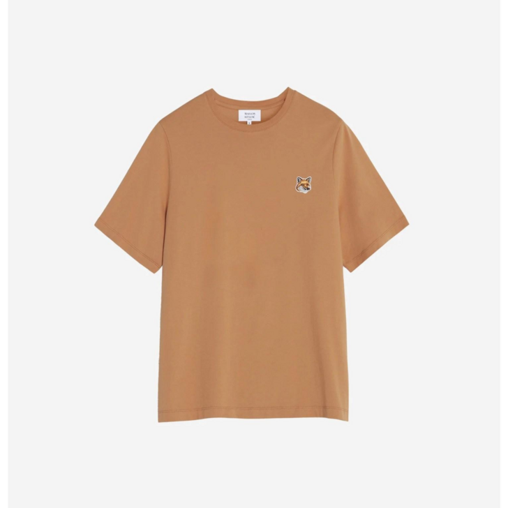 공식정품 메종키츠네 25SS 여성 반팔티 폭스헤드 패치 레귤러 티셔츠 새들