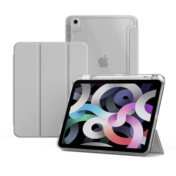 아이드 아이패드 클리어아머 애플펜슬 수납 케이스, 웜그레이, 1개