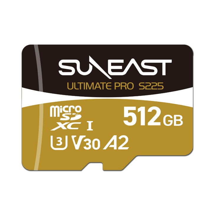 선이스트 V30 208MBs 드론 얼티메이트 프로 S225 골드 마이크로SD 메모리카드, 1개