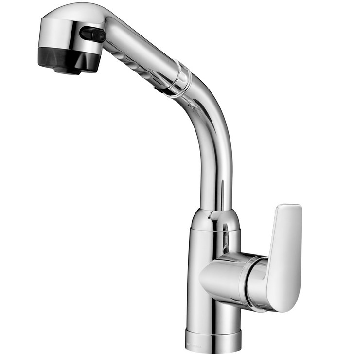 로딘 국산 싱크대수전 원홀 스프레이 거위목 씽크대 수도꼭지 교체 측면 주방수전 ODIN109, 1개