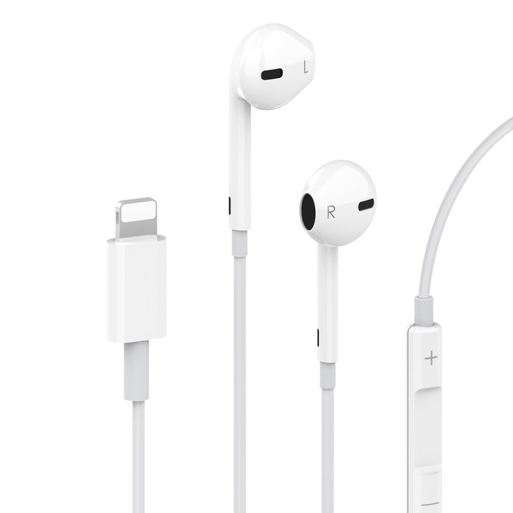 뉴클 이어핏 8핀 오픈형 유선 블루투스 이어폰, SSME02, 화이트