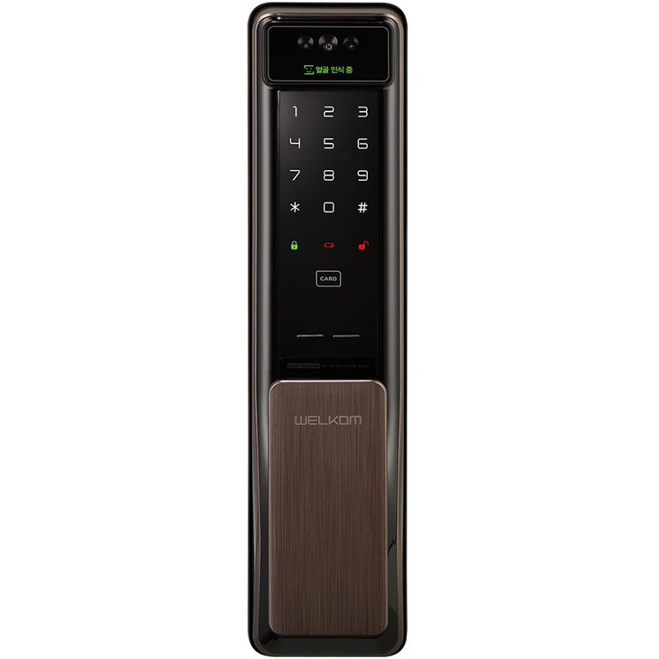 웰콤 솔리티 얼굴인식 푸시풀 디지털 도어락 WSP2900A
