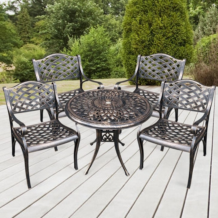 도미닉 4인용 카페 정원 테라스 주물 야외 테이블세트