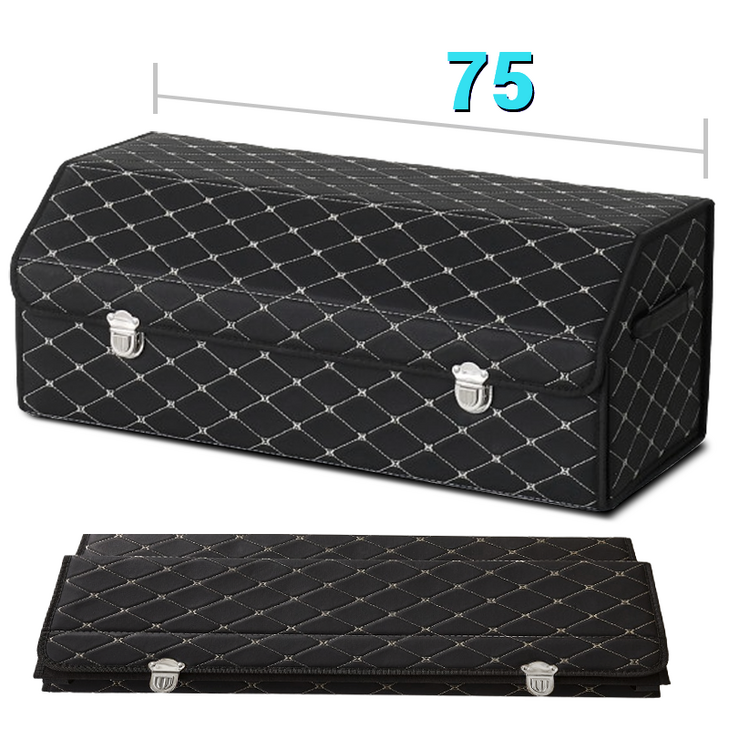 aa마켓 왕깔끔 차량용 트렁크 정리함 접이식 수납함 75cm, 블랙 aa마켓 왕깔끔 차량용 트렁크 정리함 접이식 수납함 75cm, 블랙