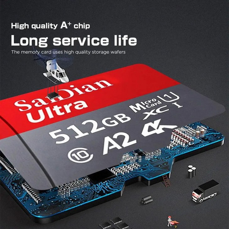 SanDian 마이크로 SD카드 512GB 1TB, 512GB, 1개