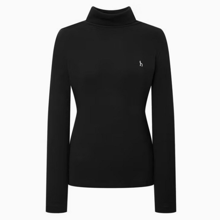 AK플라자 헤지스레이디스 25FW코튼 모달 터틀넥 긴팔 티셔츠 HSTS5DC92BK