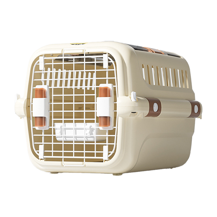 시그니프 반려동물 고양이 강아지 이동장 위로열림 케이지 이동가방 켄넬 대형 563633.5cm, 1개, 크림옐로우