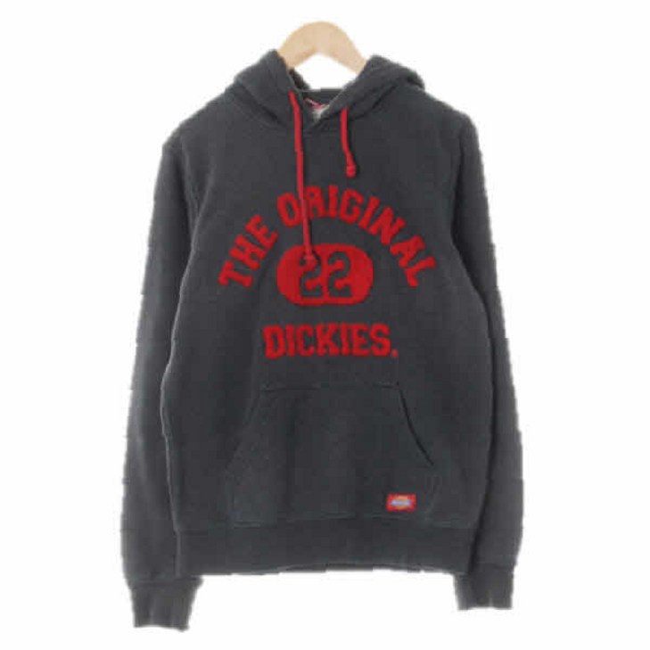 6897 디키즈 다크멜란지차콜 면혼방 뽀글이빅센터로고후드티 XS