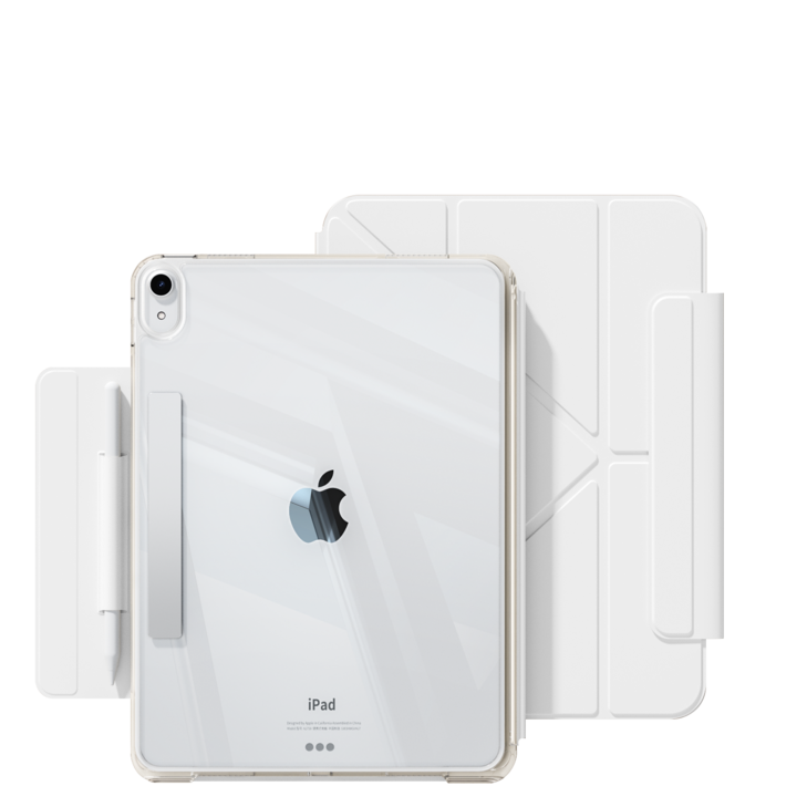AOUB 아이패드11 보호케이스 아이패드9 태블릿 10세대 8풀아웃 미니76 자석분할 펜슬케이스 2025 아이패드에어7 보호케이스 3y 브라켓 에어654 투명하고 얇은, 회색, 1개