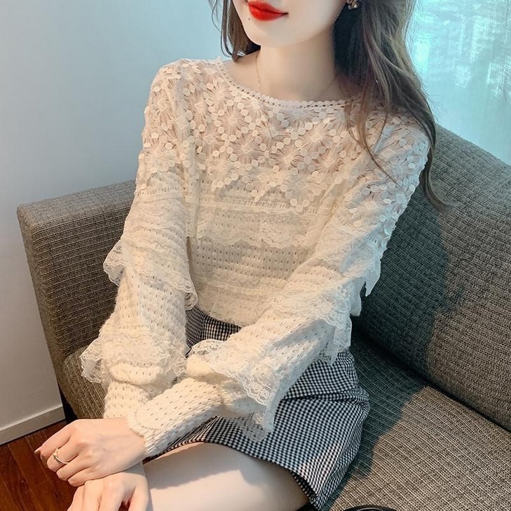 맨투맨 라운드 긴팔 레이스 여 레이스 레깅스