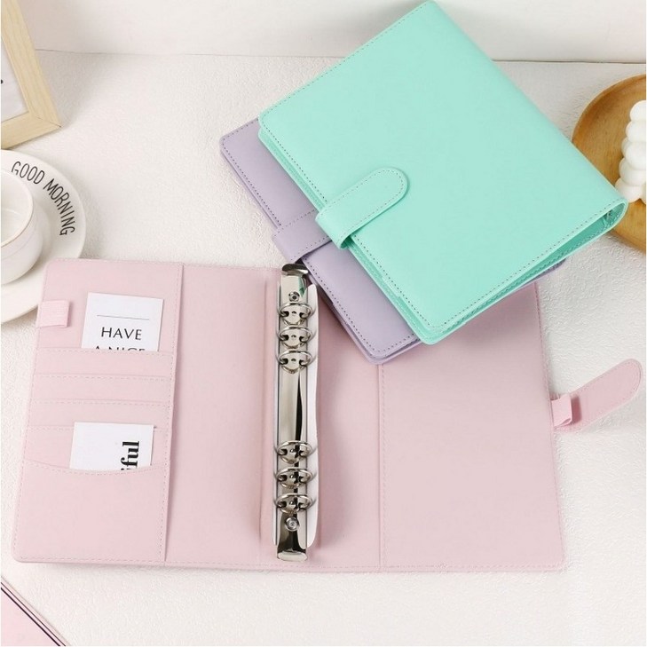 파스텔 마카롱 A6 3공바인더 다이어리커버 11, 1세트, 스카이