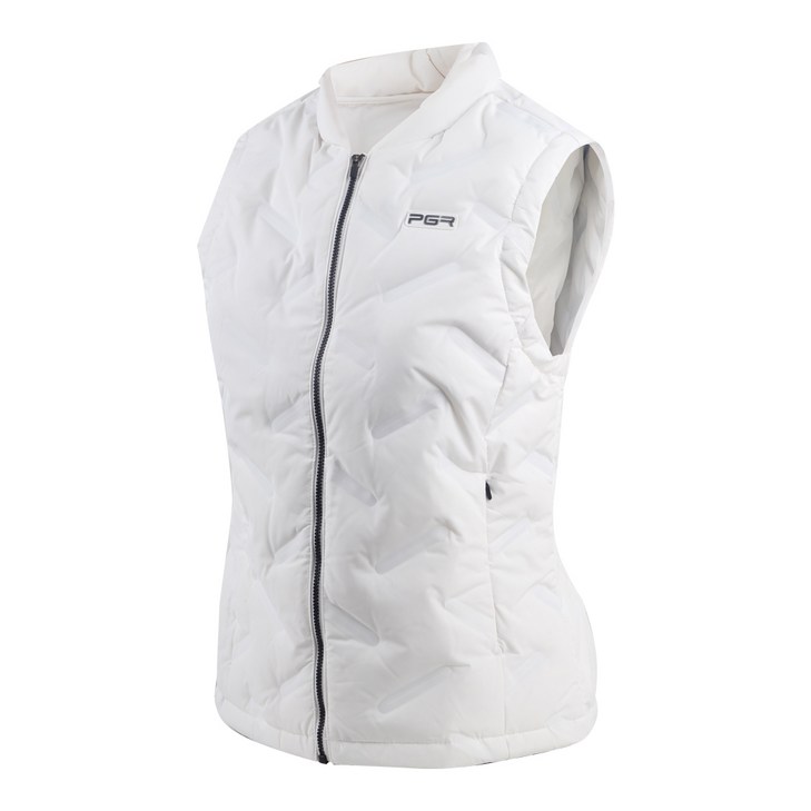 PGR골프 여성 구스다운 경량 패딩조끼 GW437 아이보리 베스트