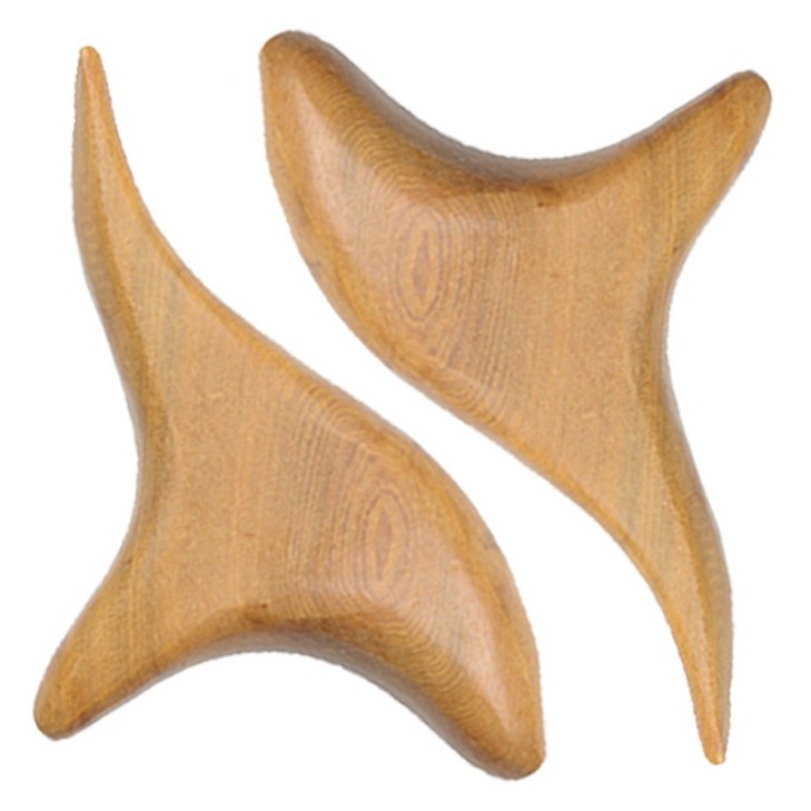 고급 원목 삼각 지압봉  2개, 브라운1P  브라운1P, 1세트