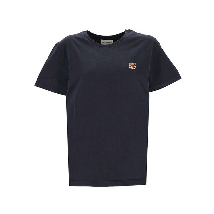 백화점정품 메종키츠네 반팔 티셔츠 폭스 헤드 네이비 여성 반팔티