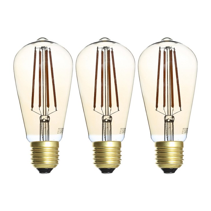 LED 에디슨 전구 ST64 4W, 3개