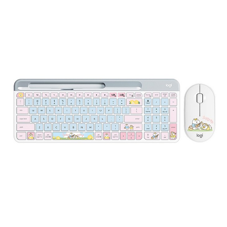로지텍 사쿠라 블루투스 무선 마우스 키보드 세트 K580, 핑크, 단일상품, 일반형