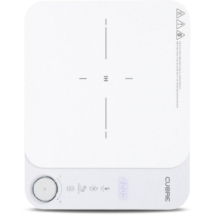 까르페 1구 다이얼 인덕션 PRO 듀얼 냉각팬 저소음 전기레인지, 프리스탠딩, 화이트