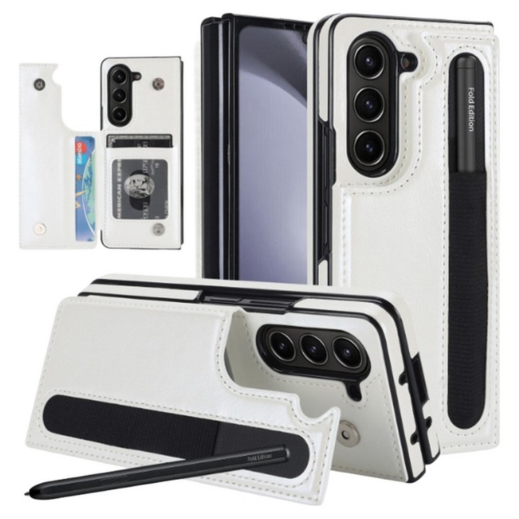 구스페리 슬림 S펜 수납 가죽 휴대폰 케이스