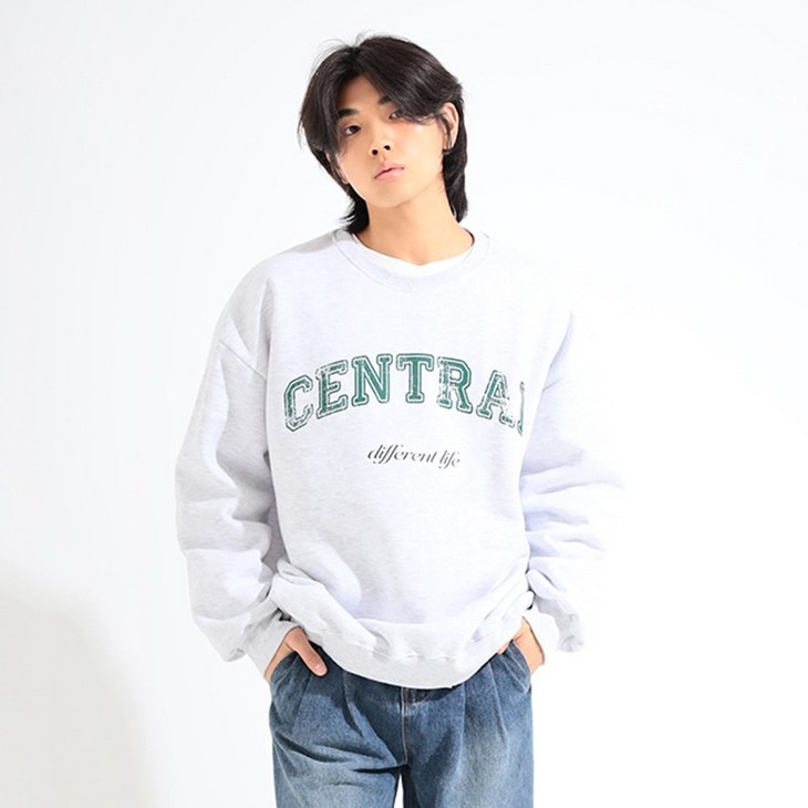 크램프 센트럴 박스핏 기모 맨투맨