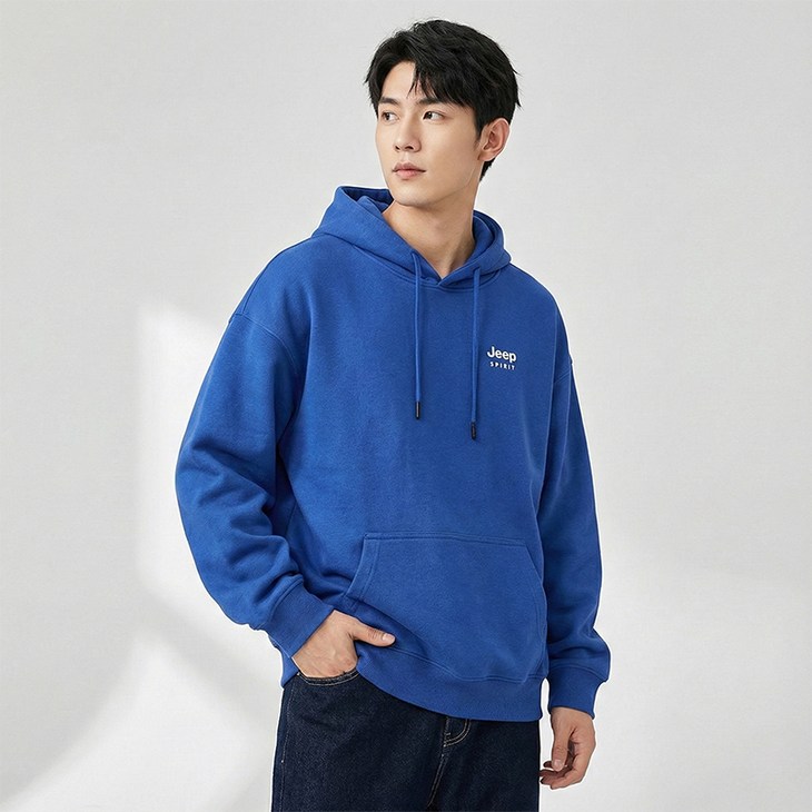 지프 남녀공용 패셔너블 빅포켓 후드티