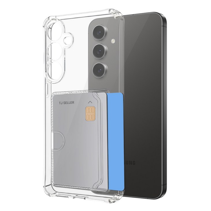 더조은셀러 플로우 카드 2장 수납 슬라이드 변색방지 범퍼 하이브리드 케이스 2EA