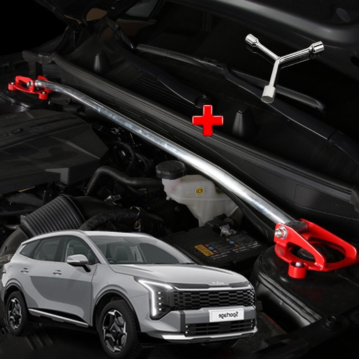 더뉴 스포티지 NQ5 자동차 스트럿바 차체보강 주행 안정성 보조장치 장착육각렌치, 더뉴 스포티지 NQ5, 1개