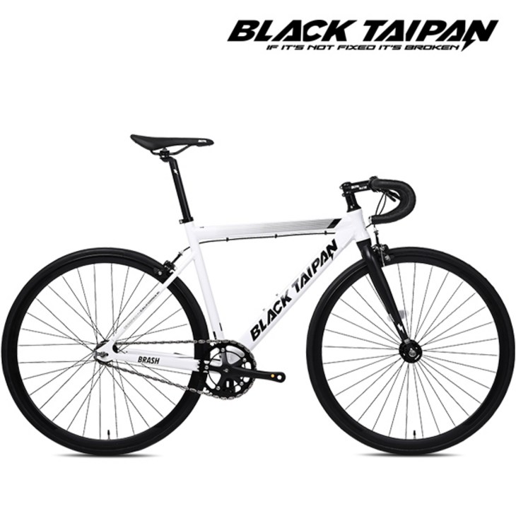 블랙타이판 알루미늄 픽시자전거 브래쉬 700C 무료조립 무료배송, 1개, 164cm, 브래쉬 350 펄화이트 순정휠 조립U락 고정기어