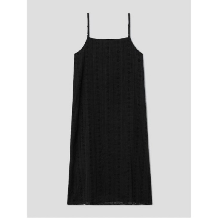 에잇세컨즈. 에잇세컨즈 아일렛 롱 원피스 블랙 356471WM05