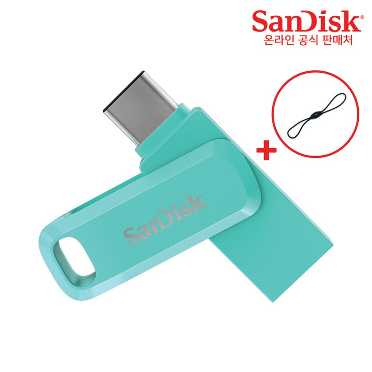 샌디스크 USB 메모리 SDDDC3 민트 C타입 OTG 3.1 대용량 + USB 고리, 256GB