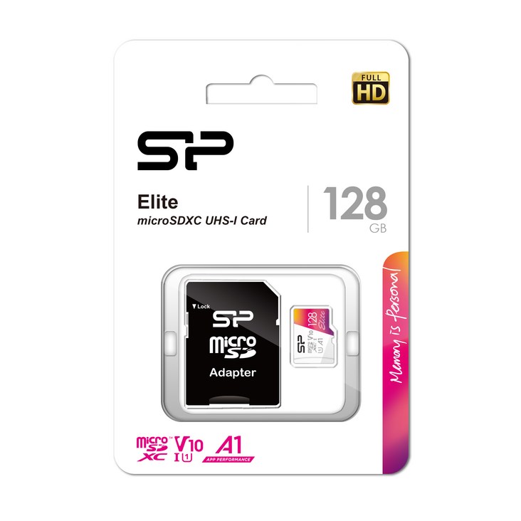 실리콘파워 micro SDXC Class10 Elite UHSI Full HD U1 A1 V10, 128GB
