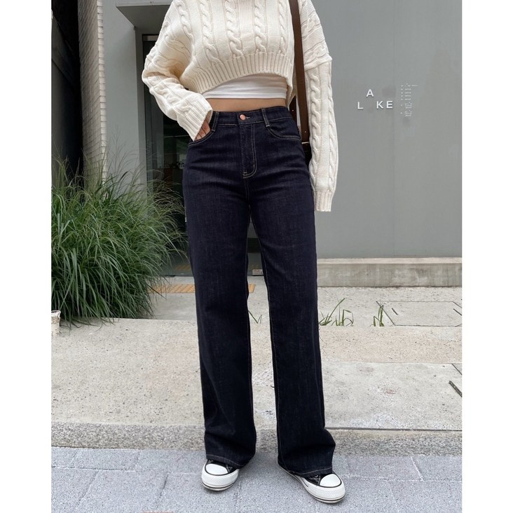 8530 하우룩 생지 와이드 데님 팬츠